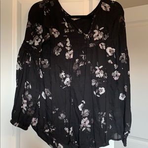 Black floral top